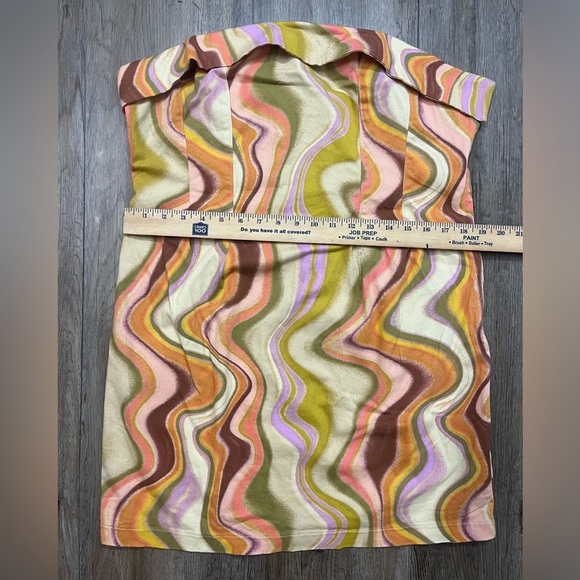 NWT Wild fable Retro Strapless Dress XL‎ Short Mini Bodycon Corset Funky 60s 70s - Picture 8 of 14